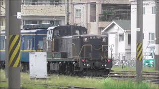 JR九州  ディーゼル機関車ED10 1207+マヤ34-2009+DE10 1755 鹿児島駅に伺う