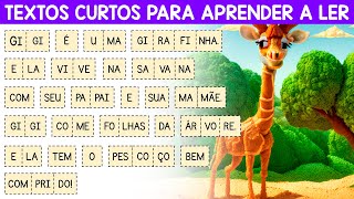 Textos curtos para aprender a ler - Gigi, a girafinha | Aprender a ler em casa| Ensinando meu filho