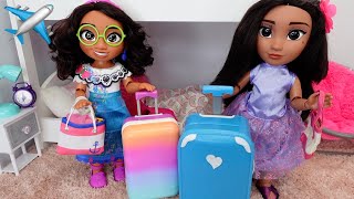Disney Encanto Mirabel and Isabela dolls Packing for Vacation ✈️