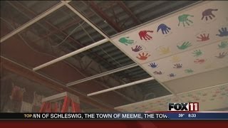 Storm damages Manitowoc County school