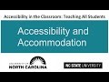 Accessibility and Accommodation