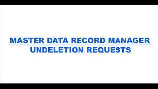 PiLog MDRM V10.4 Material Master Undeletion Request