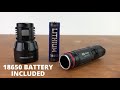 jetbeam sfr 28 rechargeable led flashlight unboxing u0026 overview