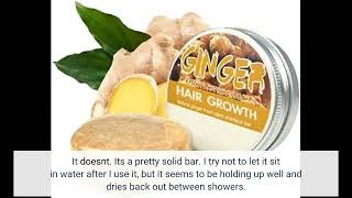 Ginger Hair Regrowth Shampoo Bar, Anti-Hair Loss and Hair Natural Organic Ginger Shampoo