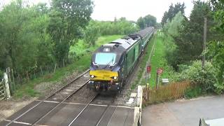 68002 Intrepid (3 Tone) - 68024 Centaur Pass Whitlingham Junction (22/06/2017)