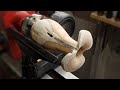 Wood Turning  - Winged vase - Yew wood crotch.