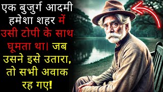 एक बुजुर्ग आदमी हमेशा शहर में उसी टोपी के साथ घूमता था। जब उसने इसे उतारा, तो सभी अवाक रह गए!