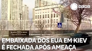 Embaixada dos EUA em Kiev é fechada após ameaça de ataque aéreo