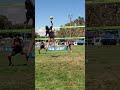 playing in system reverse coed doubles grass volleyball 2021