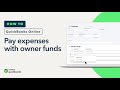 How to pay expenses with owner funds in QuickBooks Online