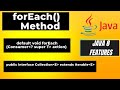 6. Java 8 forEach method | forEach method in java 8 | forEach() method implementation in java 8