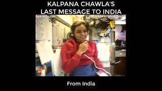 Last video of Kalpana chawla from space