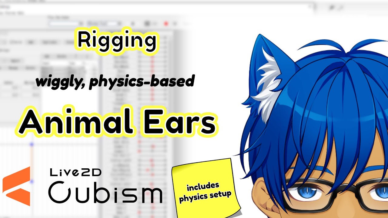 Live2d Tutorial How To Rig Wiggly Cat Animal Ears With Physics Setup