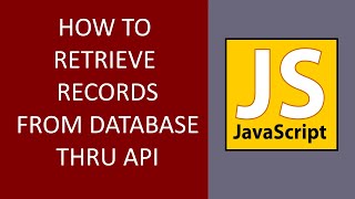 RETRIEVE A SINGLE RECORD FROM MYSQL DATABASE USING VANILLA JAVASCRIPT + PHP API