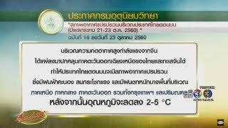 เรื่องเล่าเช้านี้ อุตุฯ ระบุไทยตอนบนอากาศแปรปรวน อุณหภูมิจะลดลง 2-5 องศาฯ