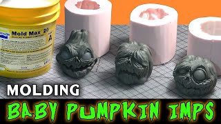 SILICONE MOLD TUTORIAL - BABY PUMPKIN IMPS | Making of Grimwood Hollow PART 2 | DIY Halloween 2021