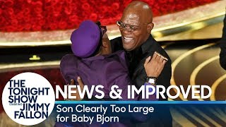 News & Improved: Son Clearly Too Large for Baby Bjorn