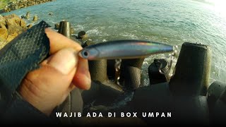 MANCING CASTING PINGGIRAN LAUT PAKAI UMPAN SWIMBAIT KILLER