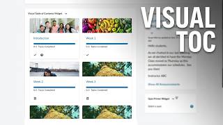 Instructors setup the Visual Table of Contents Widget - D2L Brightspace