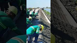 Concrete pouring of River Slope Protection (Video-18)