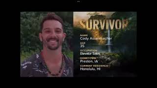 Survivor 43 : meet the 2nd contestant • Cody Assenmacher