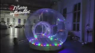 coloful LED Light bubble House Balloons House with cushion Bouncing bubble House