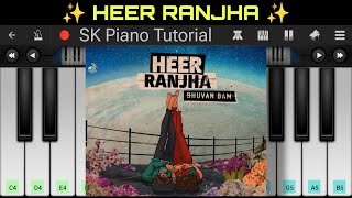 Heer Ranjha - Bhuvan Bam | EASY Piano Tutorial