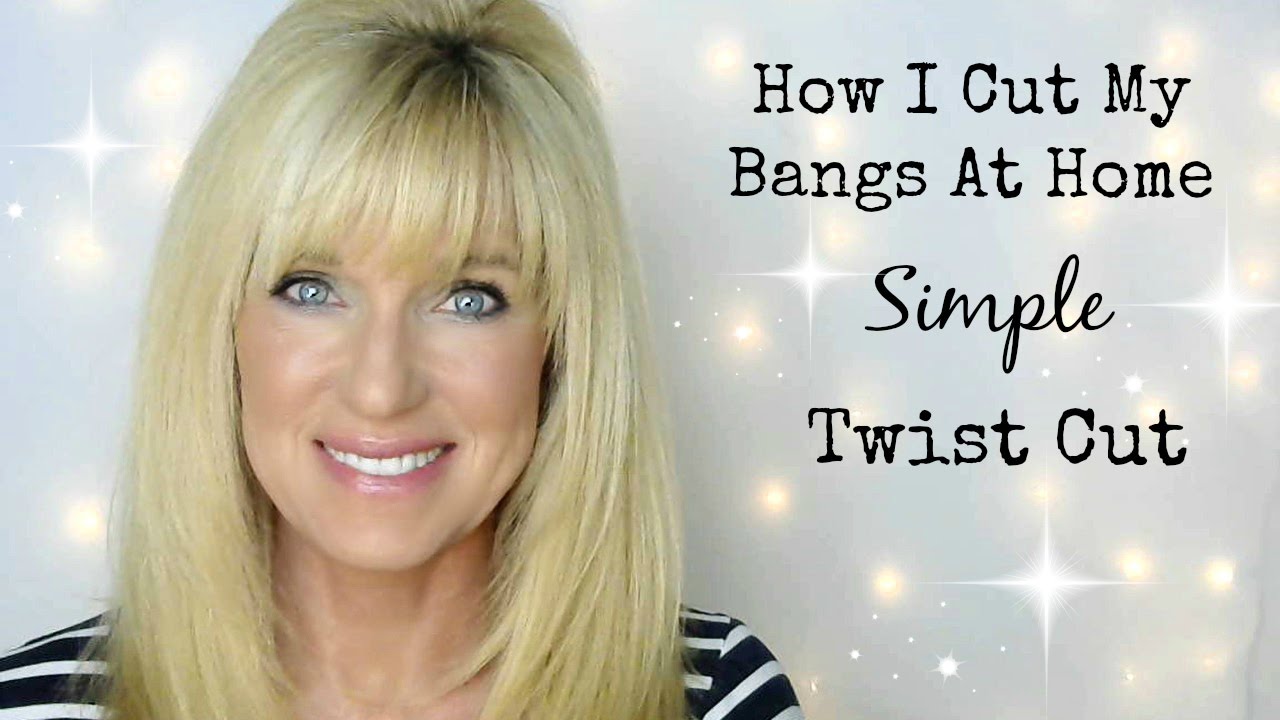 How I Cut My Bangs At Home Simple Twist Cut Youtube