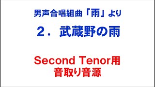 「2. 武蔵野の雨」 音取り音源 Second Tenor用～組曲「雨」より～（歌詞つき）