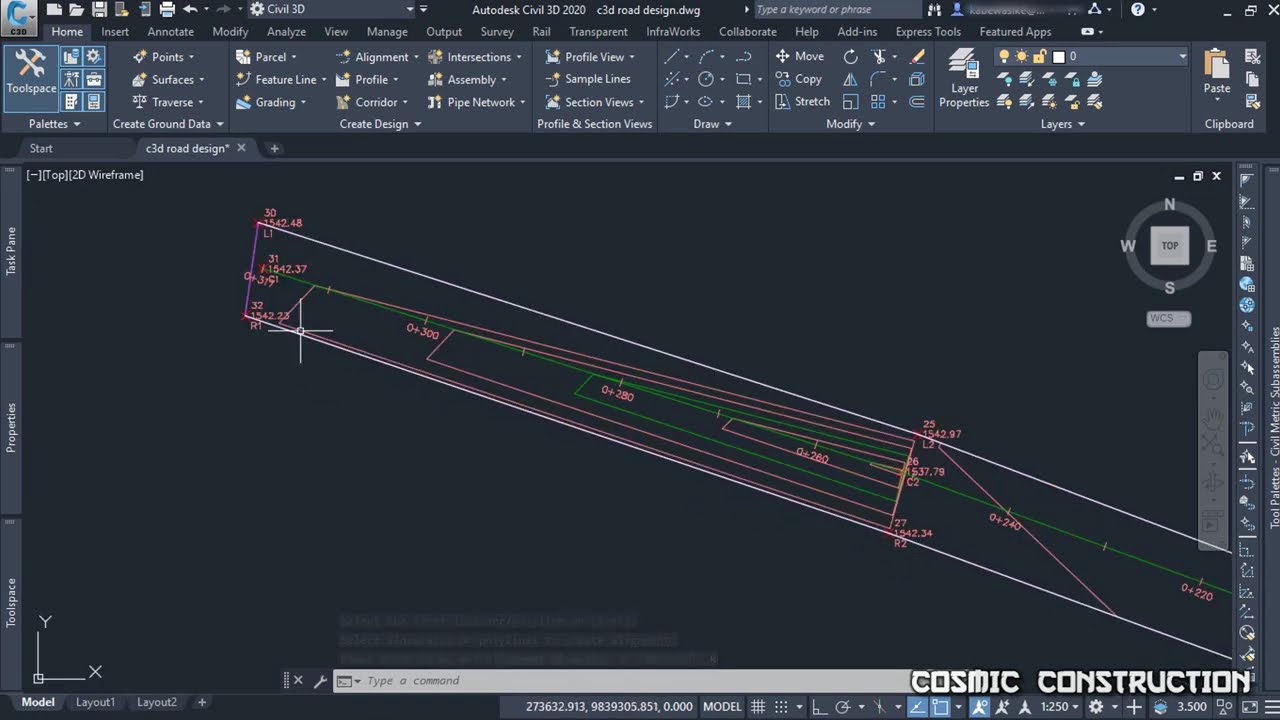 AUTOCAD CIVIL 3D 2020 ROAD DESIGN TUTORIAL - YouTube