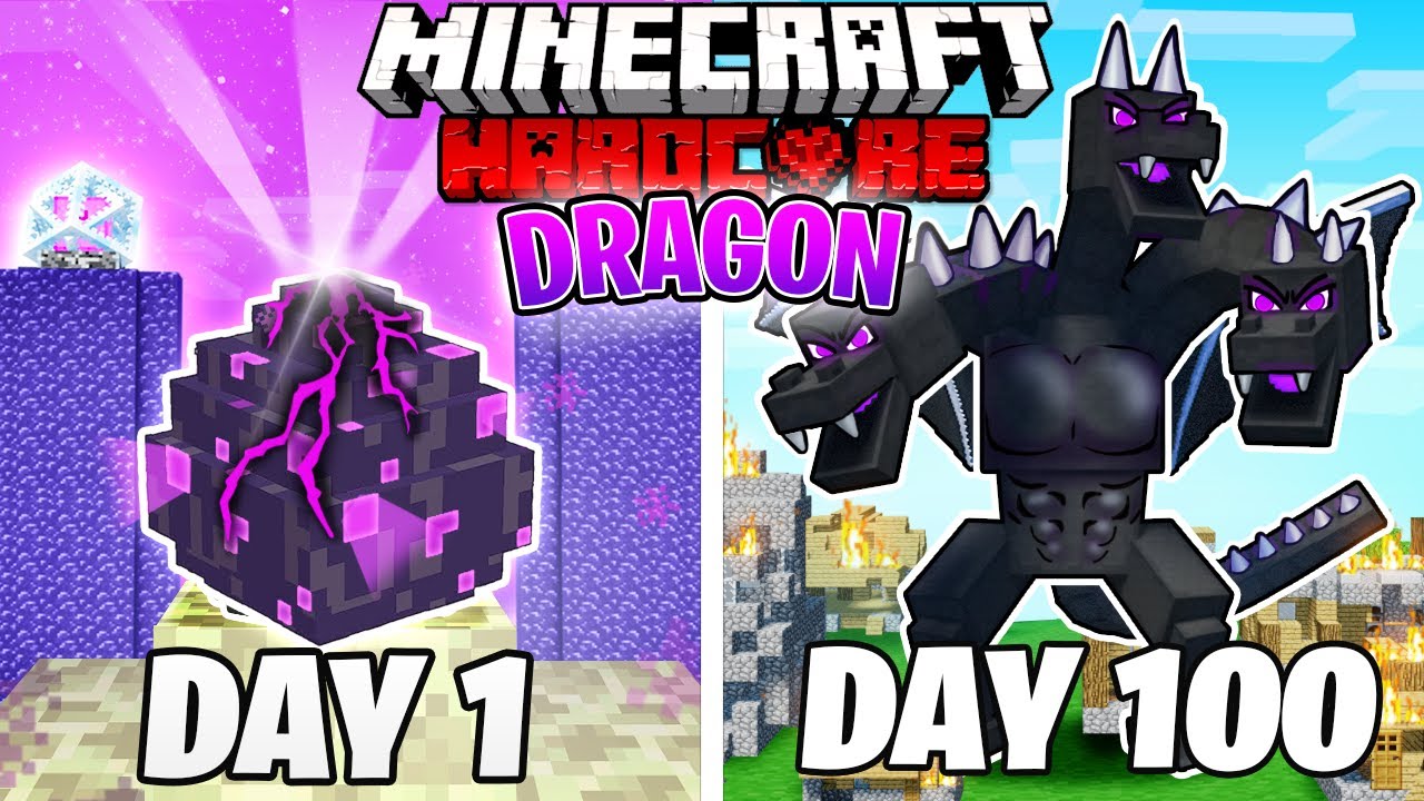 I Survived 100 Days As An Ender Dragon In Hardcore Minecraft Youtube