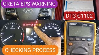 CRETA EPS WARNING LIGHT SHOW IN METER.