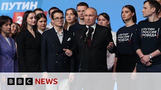 Putin claims landslide victory in Russia as the West condemn 'pseudo-election' | BBC News