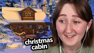 i built a CHRISTMAS cabin in the sims