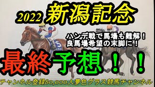 【最終予想】2022新潟記念！外目を末脚伸ばせそうな馬に注目！スローでも横並びなら馬場セレクト大事？