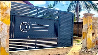 Main entrance gate installation || Building in Ghana.