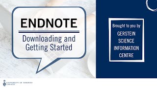 EndNote 1: Downloading and getting started