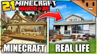 I Built my REAL LIFE Beach House in Minecraft Hardcore! (#21)