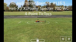 Rc-Helicopter Training  #116.1 / Heli-X / XLPower Specter 700 WC / 4-Point TicTocs