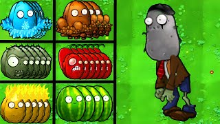 PVZ 1 Hybrid Challenge | Imitater Zombie Vs Hybrid Wall Nuts Challenge + EXTRA! Epic Battle!