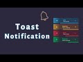 How to Make Toast Notification | using #Html , #Css and #Javascript