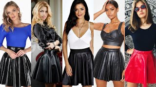 20 July 2023 Major fashion goals of short leather skater skirts/Most demanding short leather skirts