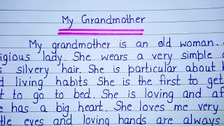 Paragraph on My Grandmother in English || Essay on My Grandmother in English || #extension.com