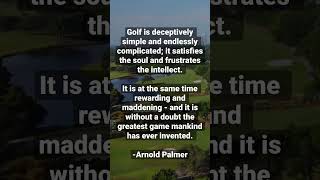 Golf Quote of the Day! - Arnold Palmer #shorts #golf #pga #motivationalquotes #arnoldpalmer