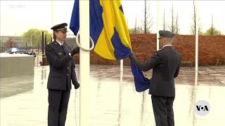 NATO Headquarters Raises Swedish Flag, Strengthening Baltic Region Against Russian Threat | VOANews