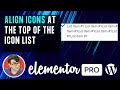 Align Icons at the Top of Elementor's Icon List