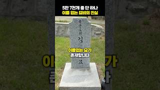 국립서울현충원 이름 없는 묘의 진실