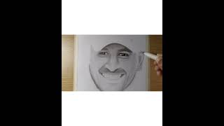 Ms Dhoni Pencil Sketch short video #short #msdhoni #msd #cricket #pencilsketch #drawing
