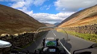 Kirkstone Pass, Patterdale, Glenridding and Ullswater. Kawasaki Versys 1000 SE GT.