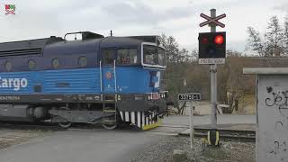 Železniční přejezd Kostelec u Heřmanova Městce-Písník [P5048] - 26.2.2024 / Czech railroad crossing